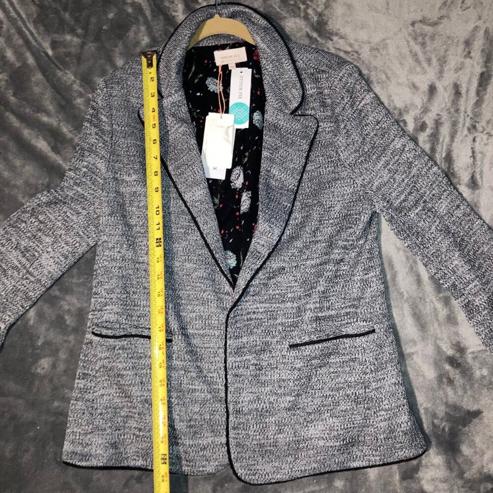 Stitch Fix Exclusive Skies Are Blue Large Grey Knit Blazer Jacket NWT